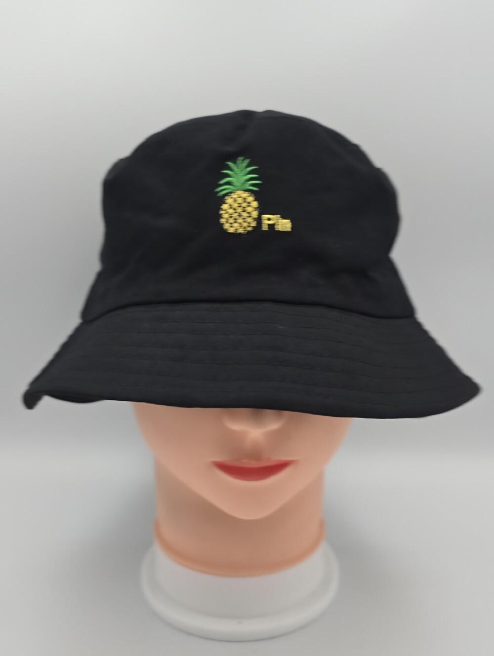 Unbranded Pineapple Logo Black Bucket Hat
